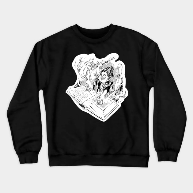 The Spell Book Crewneck Sweatshirt by Razwit